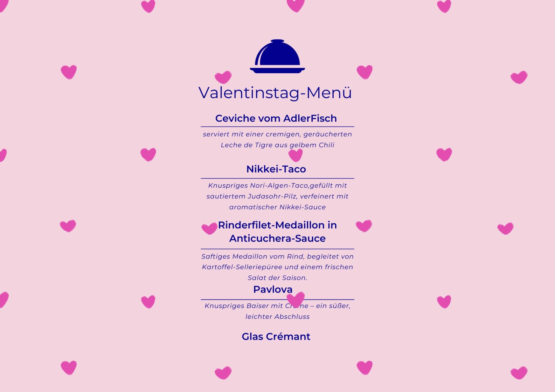 Ceviche Bar Valentinstag-Menü